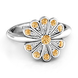 Pretty As A Peacock Ring in 925 Sterling Silver with Citrine