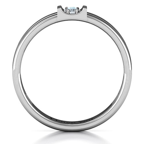 Layers Of Love Ring – Sterling Silver with Cubic Zirconia and Blue Topaz