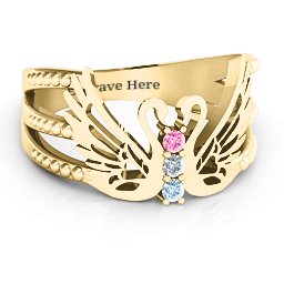 Sparkling Swan Ring