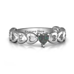 Enchanting Love Promise Ring in 925 Sterling Silver with Alexandrite