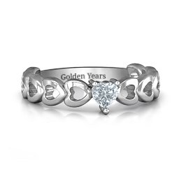 Enchanting Love Promise Ring in 925 Sterling Silver with Cubic Zirconia