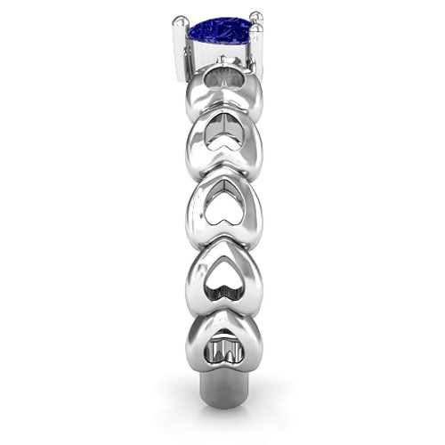 Enchanting Love Promise Ring – Sterling Silver with Blue Sapphire