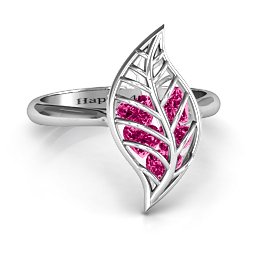 Mint to Be Cage Leaf Ring