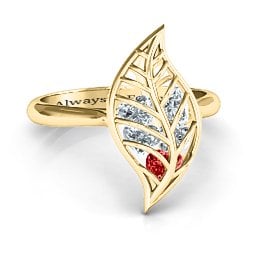 Mint to Be Cage Leaf Ring