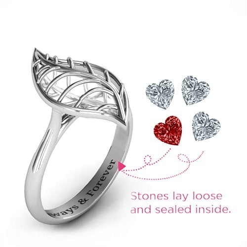 Mint to Be Cage Leaf Ring