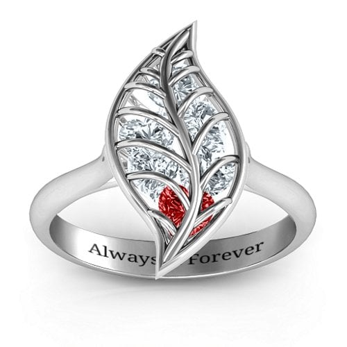 Mint to Be Cage Leaf Ring