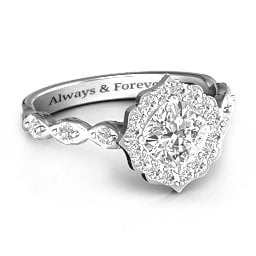 Vintage Glamour Ring With Accent Stones