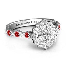 Vintage Glamour Ring With Accent Stones