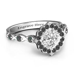 Vintage Glamour Ring With Accent Stones