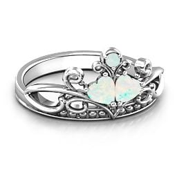 Ever Enchanted Double Heart Tiara Ring