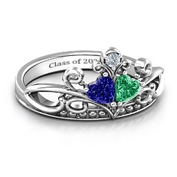 Ever Enchanted Double Heart Tiara Ring
