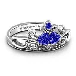 Ever Enchanted Double Heart Tiara Ring