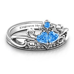 Ever Enchanted Double Heart Tiara Ring
