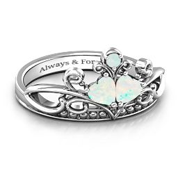 Ever Enchanted Double Heart Tiara Ring