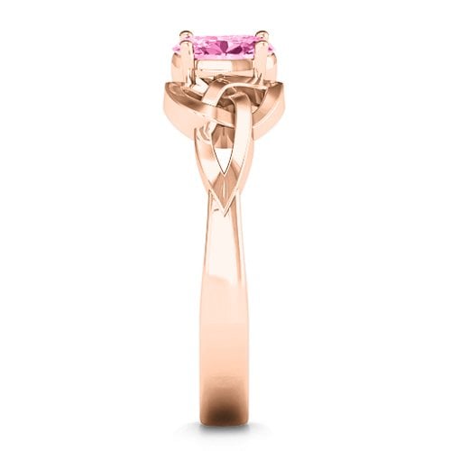Trinity Knot Oval Gemstone Ring
