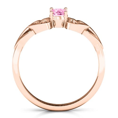 Trinity Knot Oval Gemstone Ring