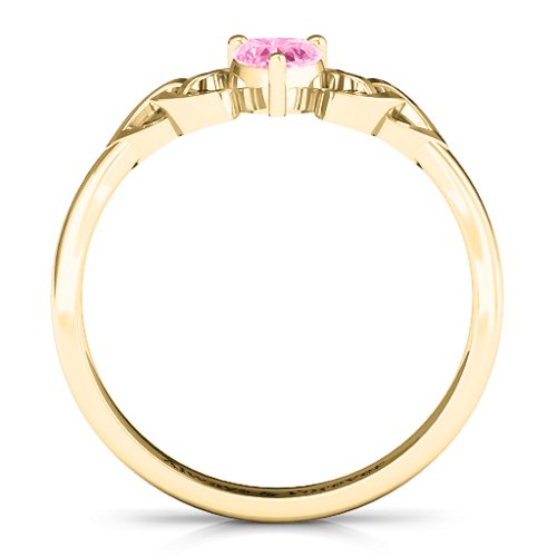 Trinity Knot Heart Crown Ring