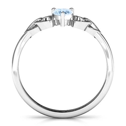 Trinity Knot Heart Crown Ring