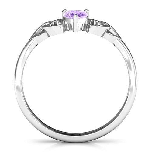 Trinity Knot Heart Crown Ring