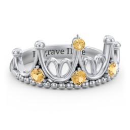Like A Dream Tiara Ring in 925 Sterling Silver with Citrine