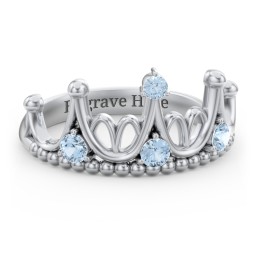 Like A Dream Tiara Ring in 925 Sterling Silver with Blue Topaz