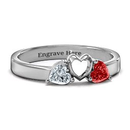 Sparkling Sweethearts Two-Stone Ring