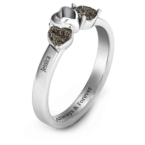 Sparkling Sweethearts Two-Stone Ring