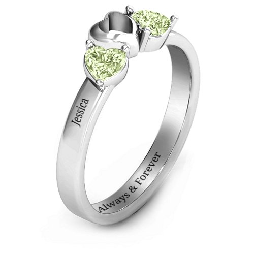 Sparkling Sweethearts Two-Stone Ring
