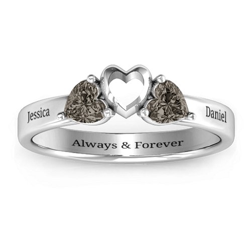 Sparkling Sweethearts Two-Stone Ring