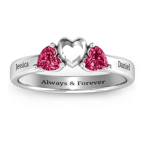 Sparkling Sweethearts Two-Stone Ring