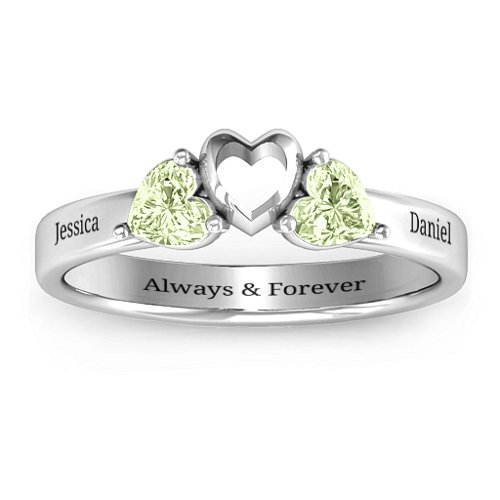 Sparkling Sweethearts Two-Stone Ring