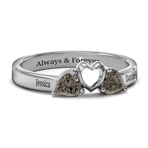 Sparkling Sweethearts Two-Stone Ring