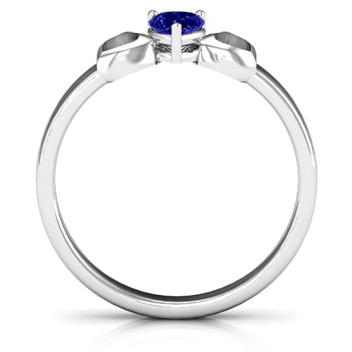 Darling Heart Wraparound Ring – Sterling Silver with Blue Sapphire