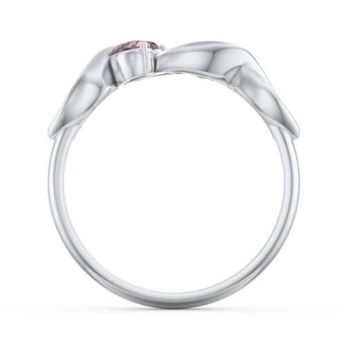 Heavenly Hearts Ring with Heart Birthstones