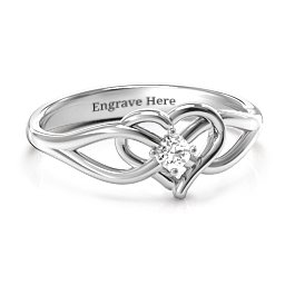 Everlasting Elegance Interwoven Heart Ring