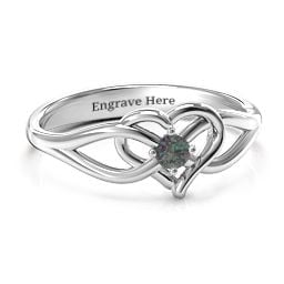 Everlasting Elegance Interwoven Heart Ring
