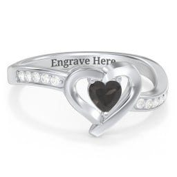 Falling For You Accented Heart Ring
