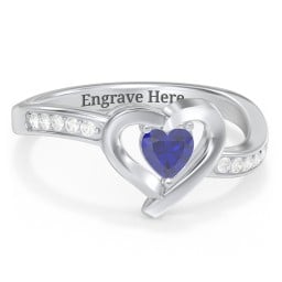 Falling For You Accented Heart Ring