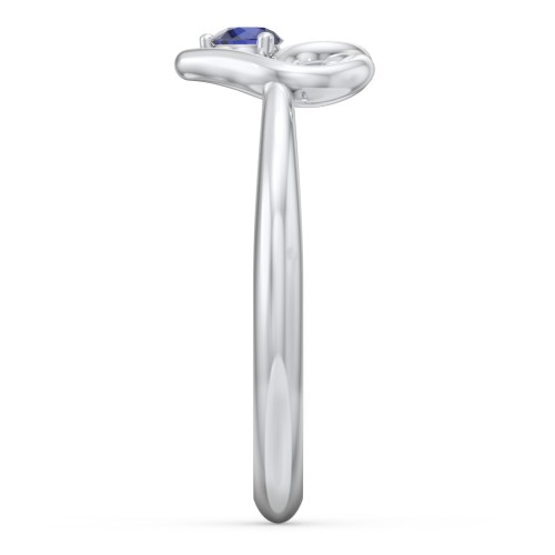 Forget Me Knot Heart Infinity Ring