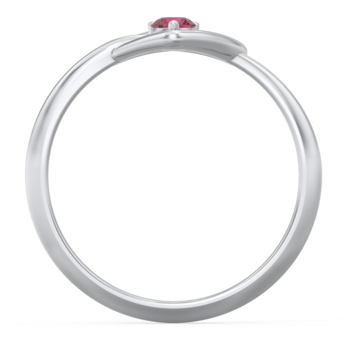 Forget Me Knot Heart Infinity Ring
