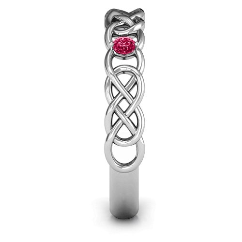 Two-Stone Interwoven Infinity Ring