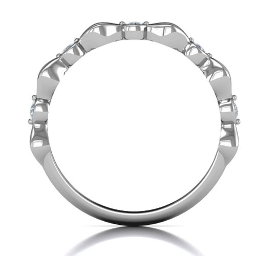 Five-Stone Family Forever Band – Sterling Silver with Cubic Zirconia