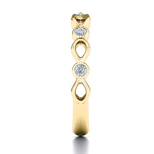 Five-Stone Family Forever Band – 10K Yellow Gold with Cubic Zirconia