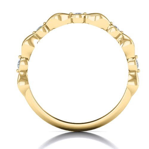 Five-Stone Family Forever Band – 10K Yellow Gold with Cubic Zirconia