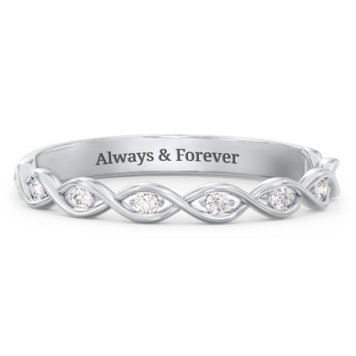Dreaming Of You Accent Band – 10K White Gold with White Premium Zirconia