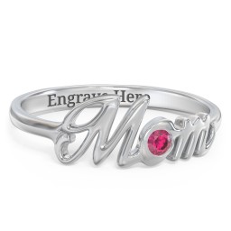 All About Mom Birthstone Ring
