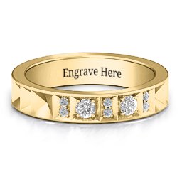 Contemporary Elegance Birthstone Band