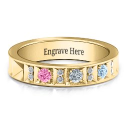 Contemporary Elegance Birthstone Band