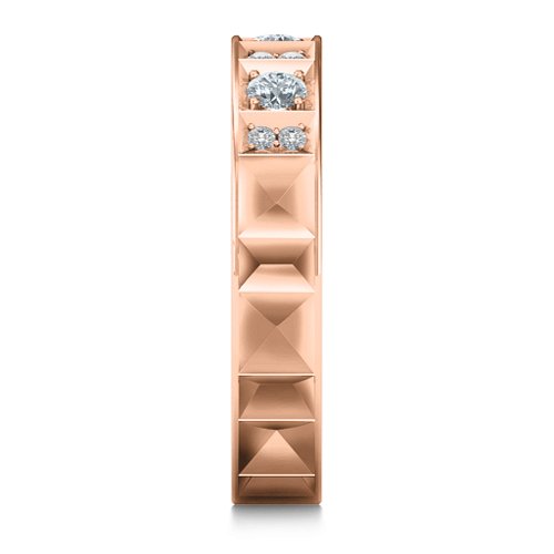 Contemporary Elegance Birthstone Band – 10K Rose Gold with Cubic Zirconia and White Premium Zirconia