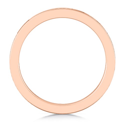 Contemporary Elegance Birthstone Band – 10K Rose Gold with Cubic Zirconia and White Premium Zirconia
